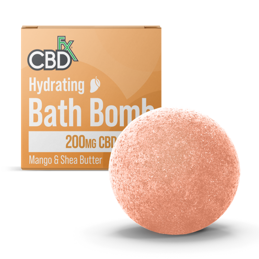 Photograph of product: CBDfx | CBD Hydrating Bath Bomb - Mango & Shea Butter | 200mg