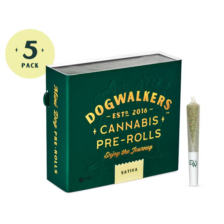 Photograph of product: Dogwalkers | Jack's Delight (S) | 0.35g x 5ct Pre Roll Pack