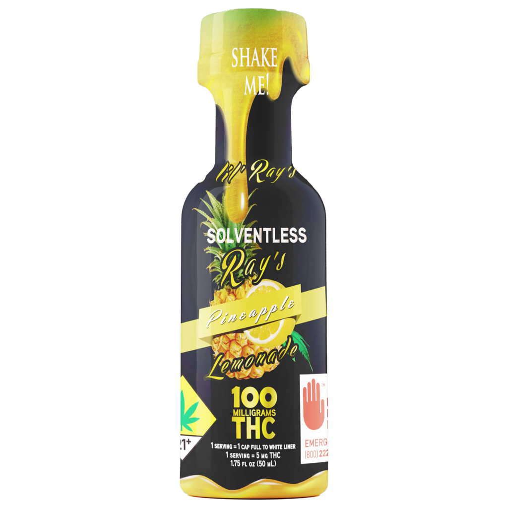 Photograph of product: Rays - Solventless Pineapple Lemonade Shot - 100mg TH-oui - Liquid Edible