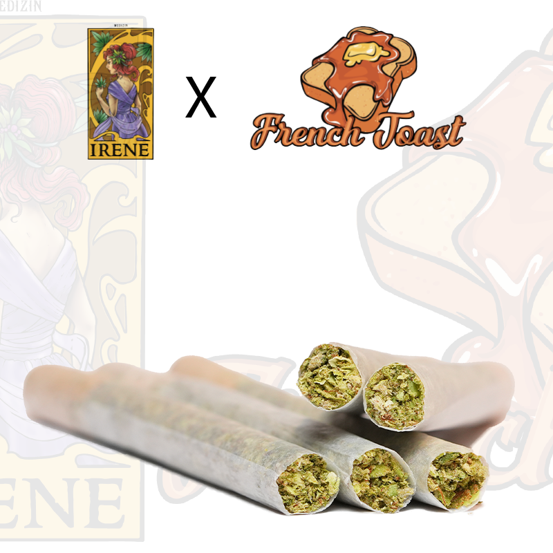 Photograph of product: Irene x French Toast Pre-roll 5 Pack