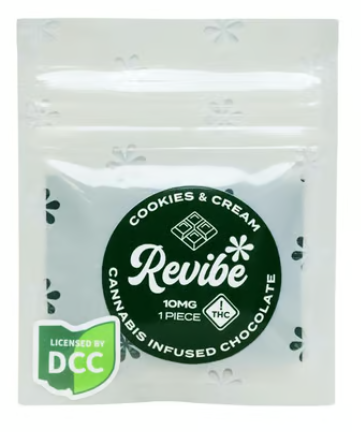 Photograph of product: Cookies and Cream Chocolate Square 10mg -1pk