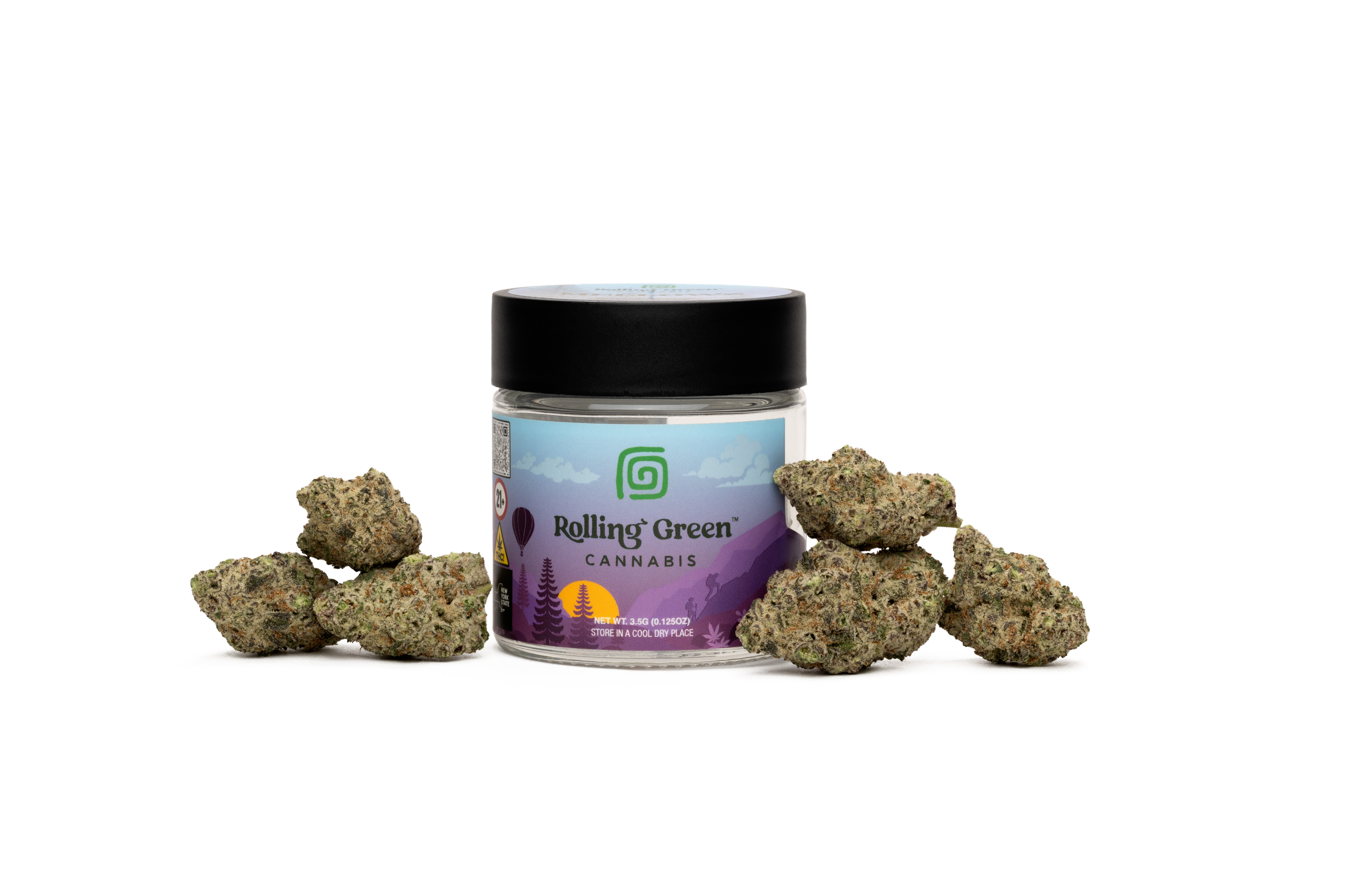 Photograph of product: Rolling Green Dante's Inferno Jar - 3.5g