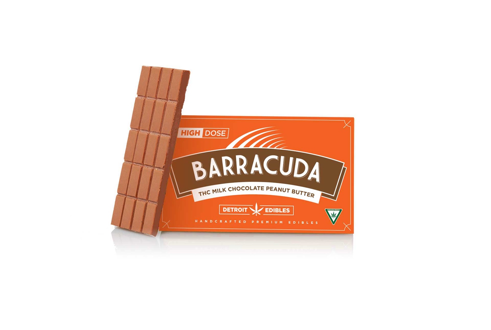Photograph of product: BARRACUDA BAR | PEANUT BUTTER MILK CHOCOLATE | 200MG | REC