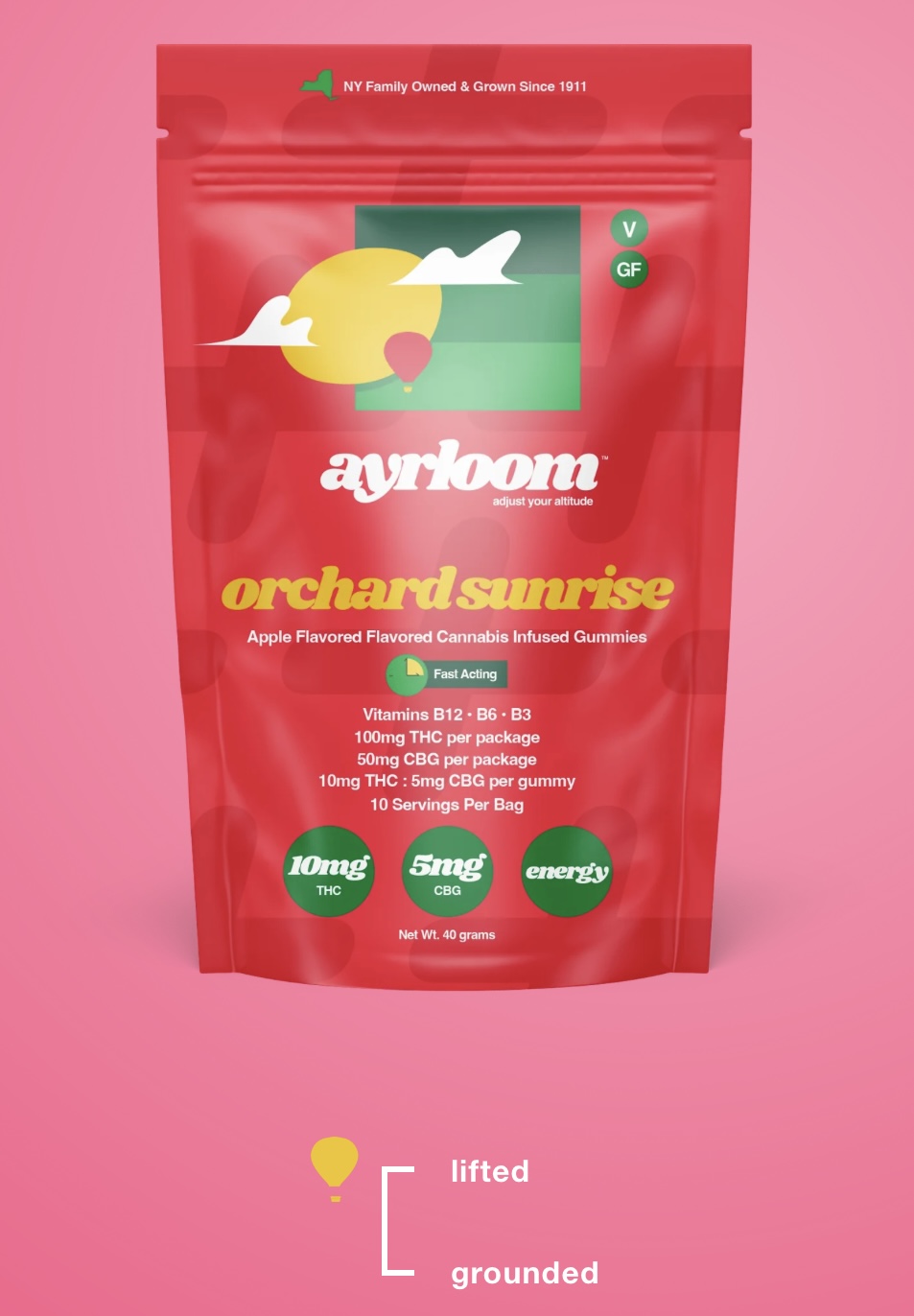 Photograph of Product: Ayrloom AU- Gummy- 2:1 - 10pk Orchard Sunrise