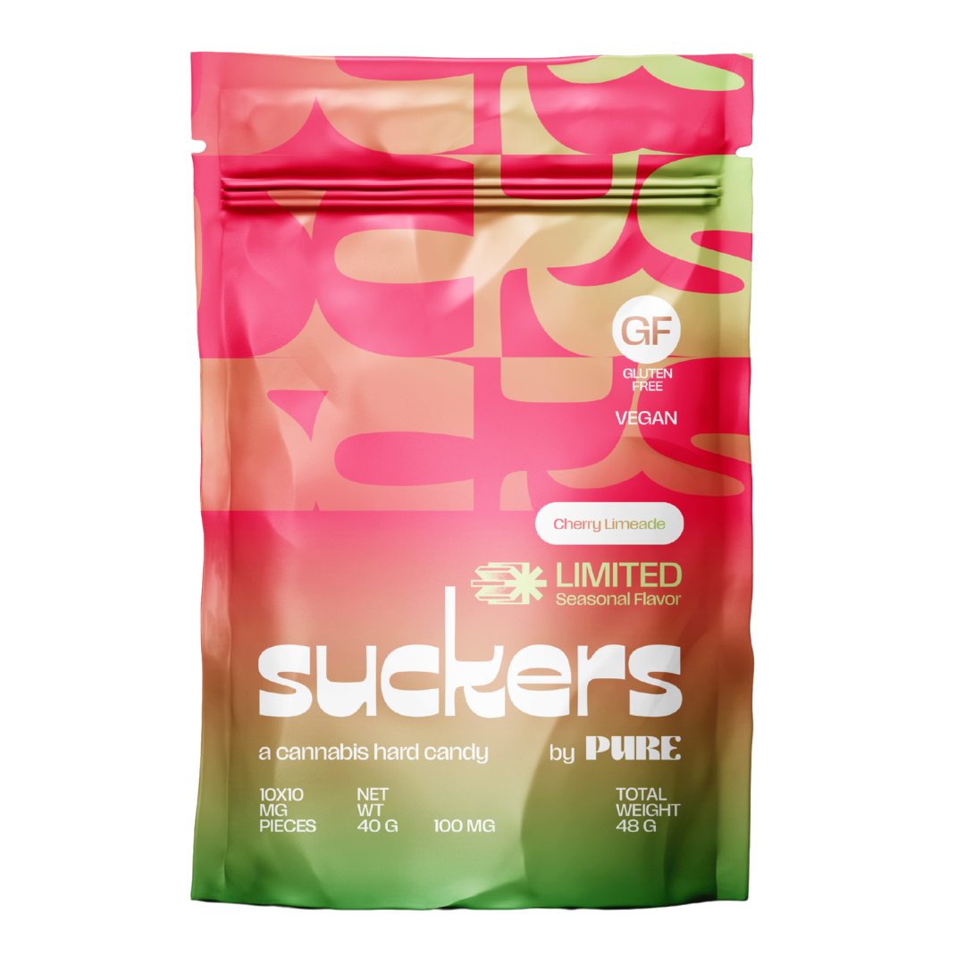 Photograph of product: Cherry Limeade Suckers