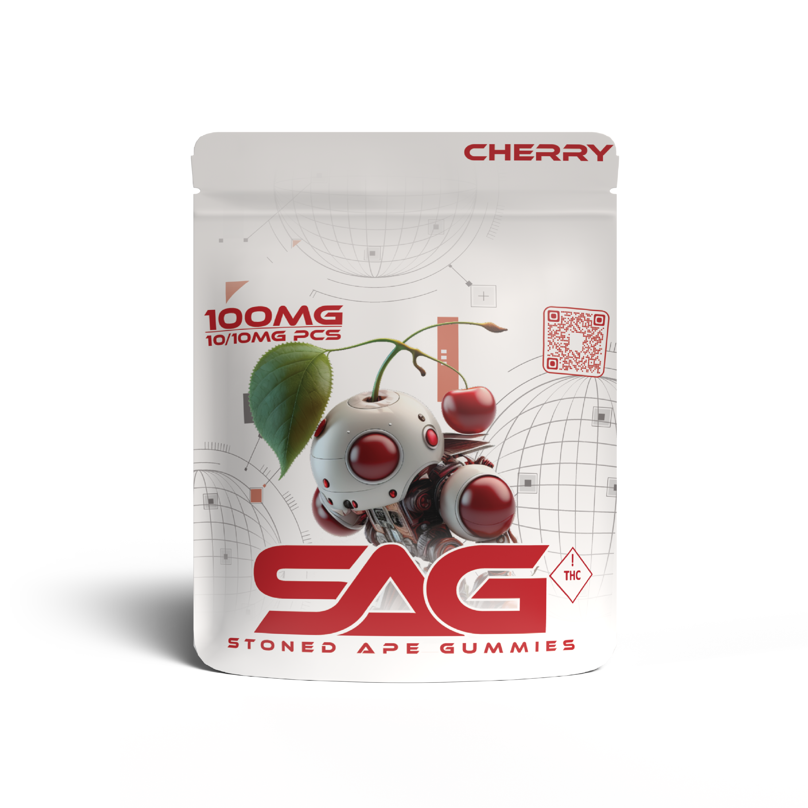Photograph of product: 500mg Cherry Stoned Ape Gummies