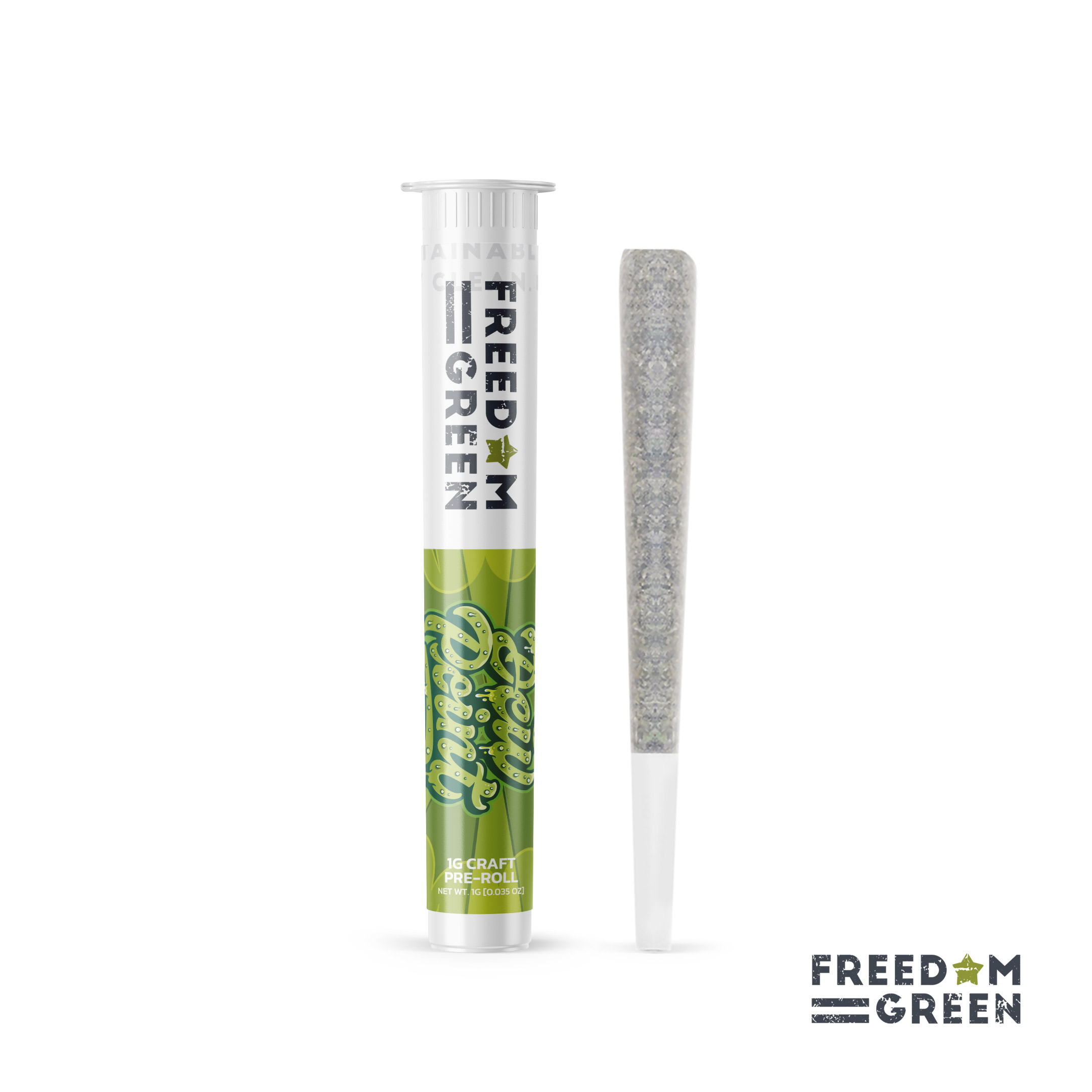 Photograph of product: Freedom Green - 1g Pre-Roll - Dew Point
