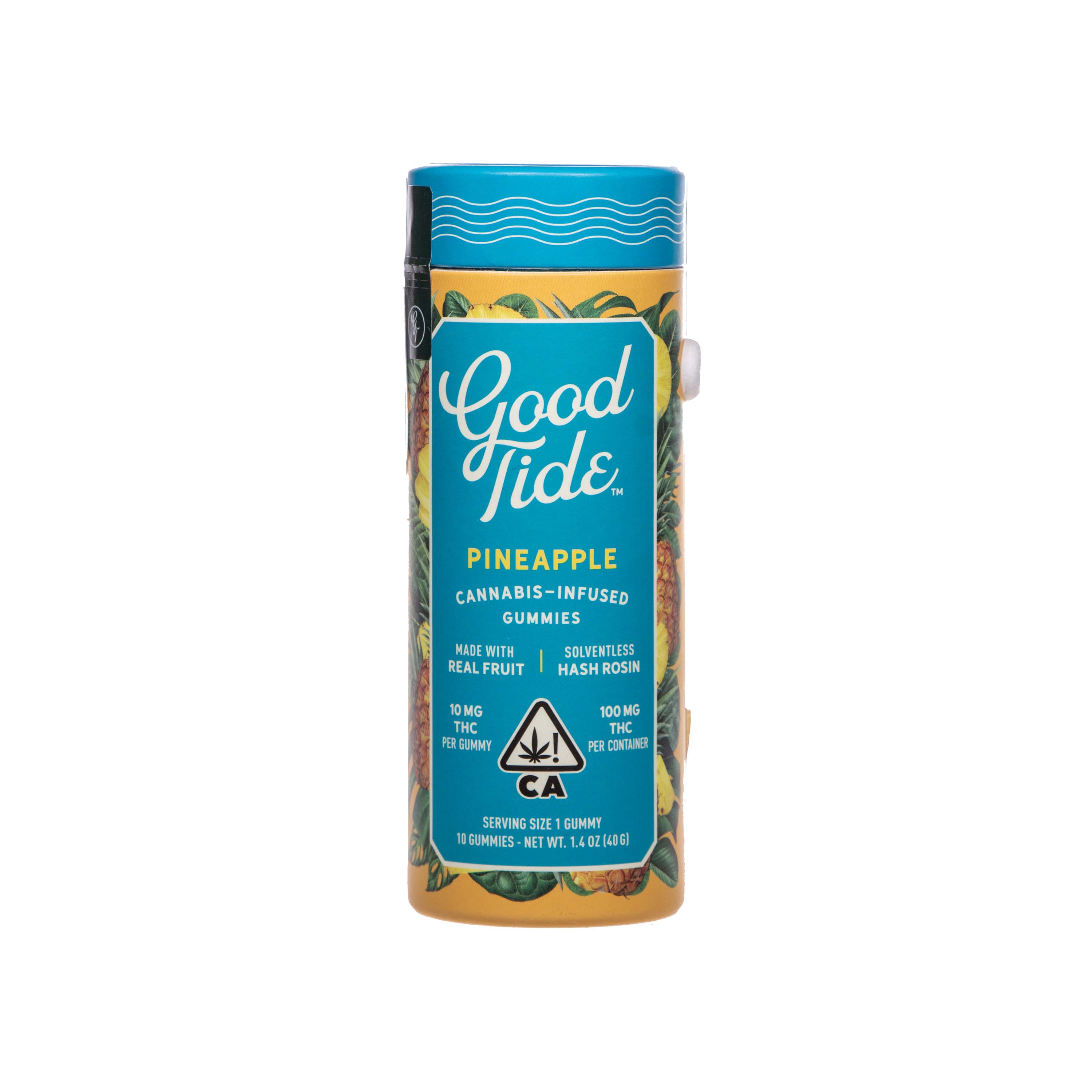 Photograph of product: Good Tide | Pineapple Hash Rosin Gummies (100mg THC)