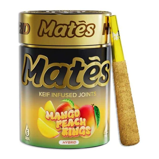 Photograph of product: Mates Mango Peach Rings Infused Pre-rolls 5pc 3g - Sales Floor