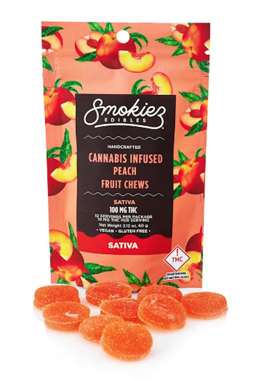 Photograph of product: Smokiez Peach Gummies 100mg
