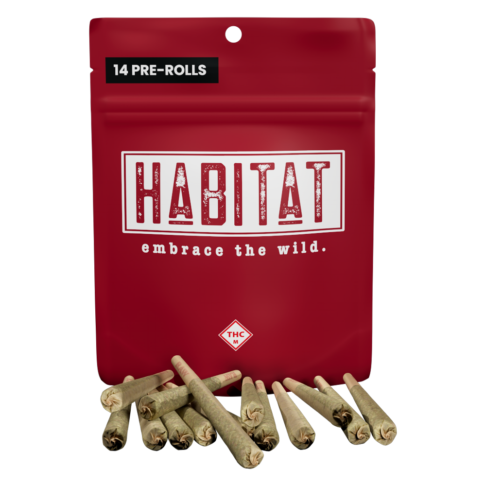 Photograph of product: Habitat | 14pk 1g Pre-Roll | Katsu Bubba Kush
