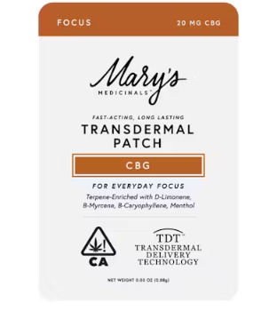 Photograph of product: Focus Cbg (20mg) Transdermal Patch