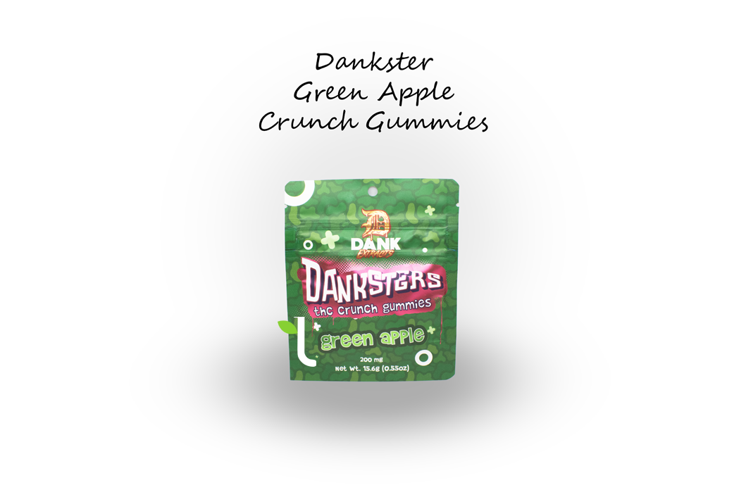 Photograph of product: Danksters | Green Apple | Nerd Crunch Gummies 200mg