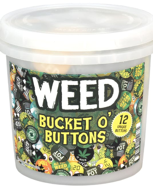 Photograph of product: Oui'd Bucket O' Buttons | 1.25' Assorted Designs