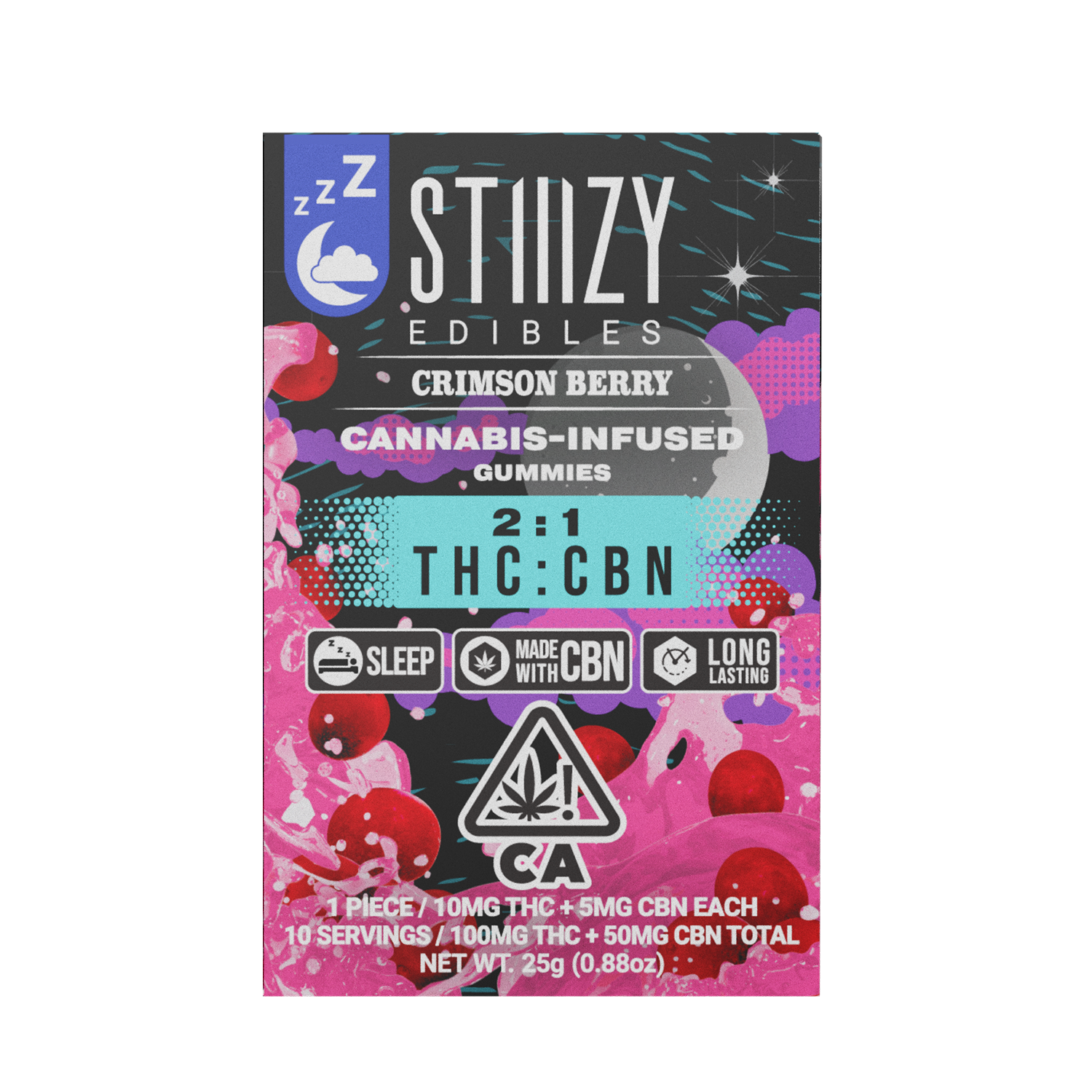 Photograph of product: Crimson Berry 2:1 CBN Gummies 150mg