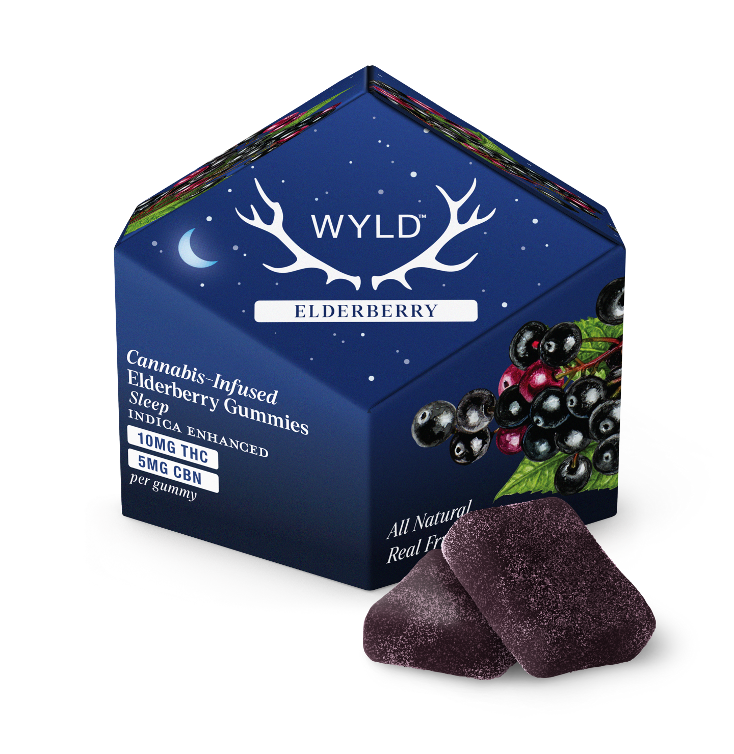 Photograph of product: Wyld - Elderberry - 100mg 2:1 (TH-oui:CBN) 10pc Gummies