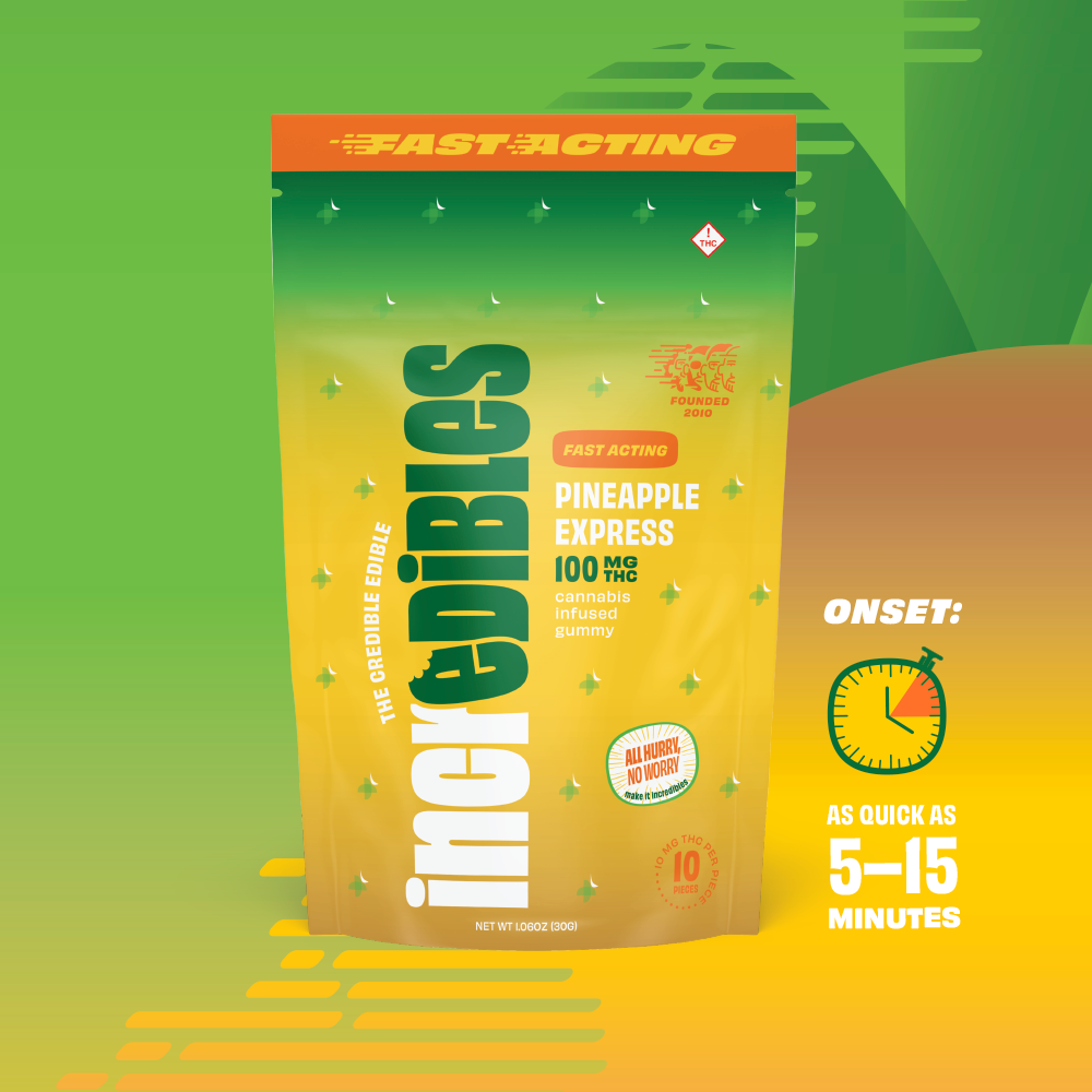 Photograph of product: Pineapple Express | Fast-Acting | 100mg | Gummies