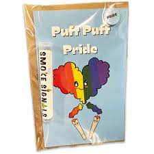 Photograph of product: Greeting Card with Doob Tube - Pride "Puff Puff Pride"