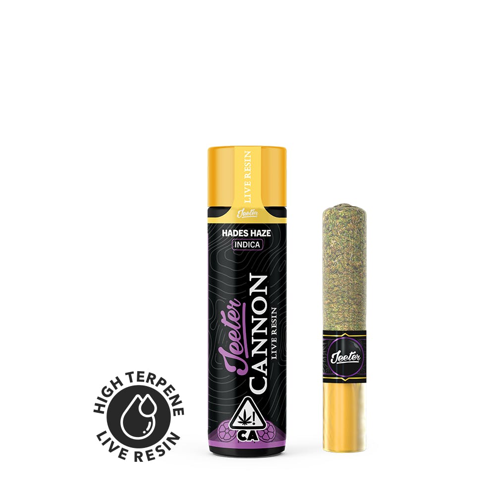Photograph of product: JEETER - (BABY CANNON) INFUSED PREROLL - 1.3G - INDICA - HADES HAZE