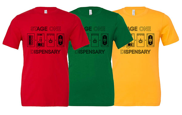 Photograph of product: Stage One Dispensary Trapper T-Shirt - Red, XL