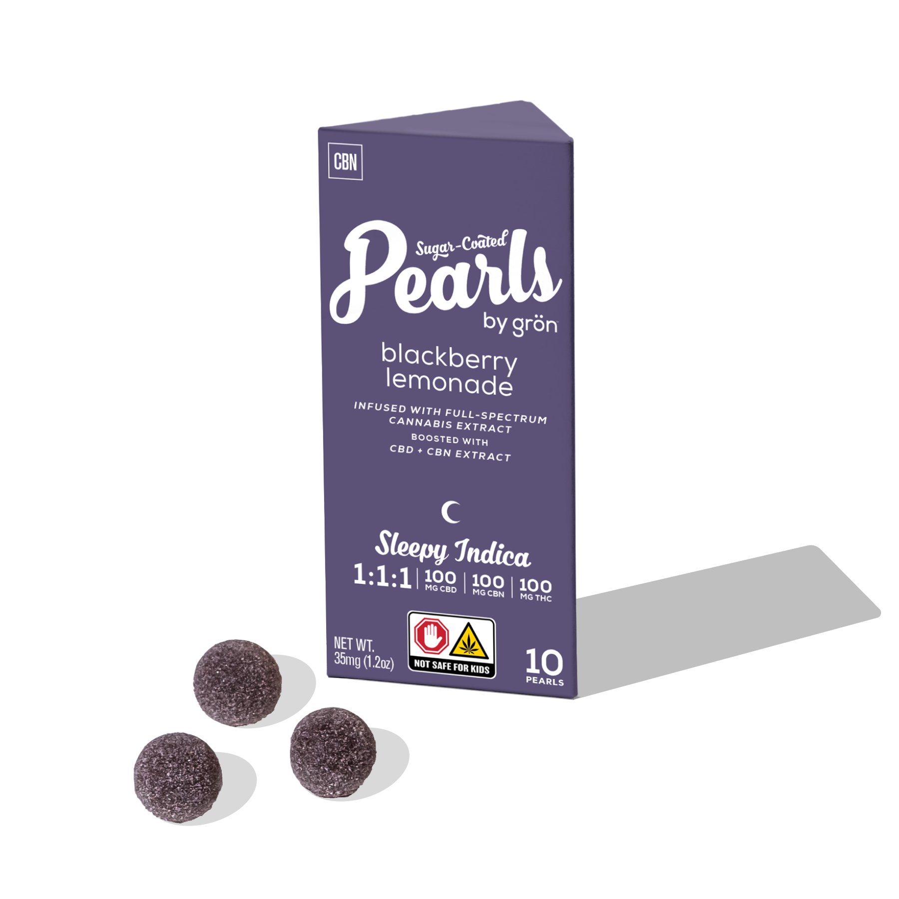 Photograph of product: Blackberry Lemonade 1:1:1 Pearls | 100mg