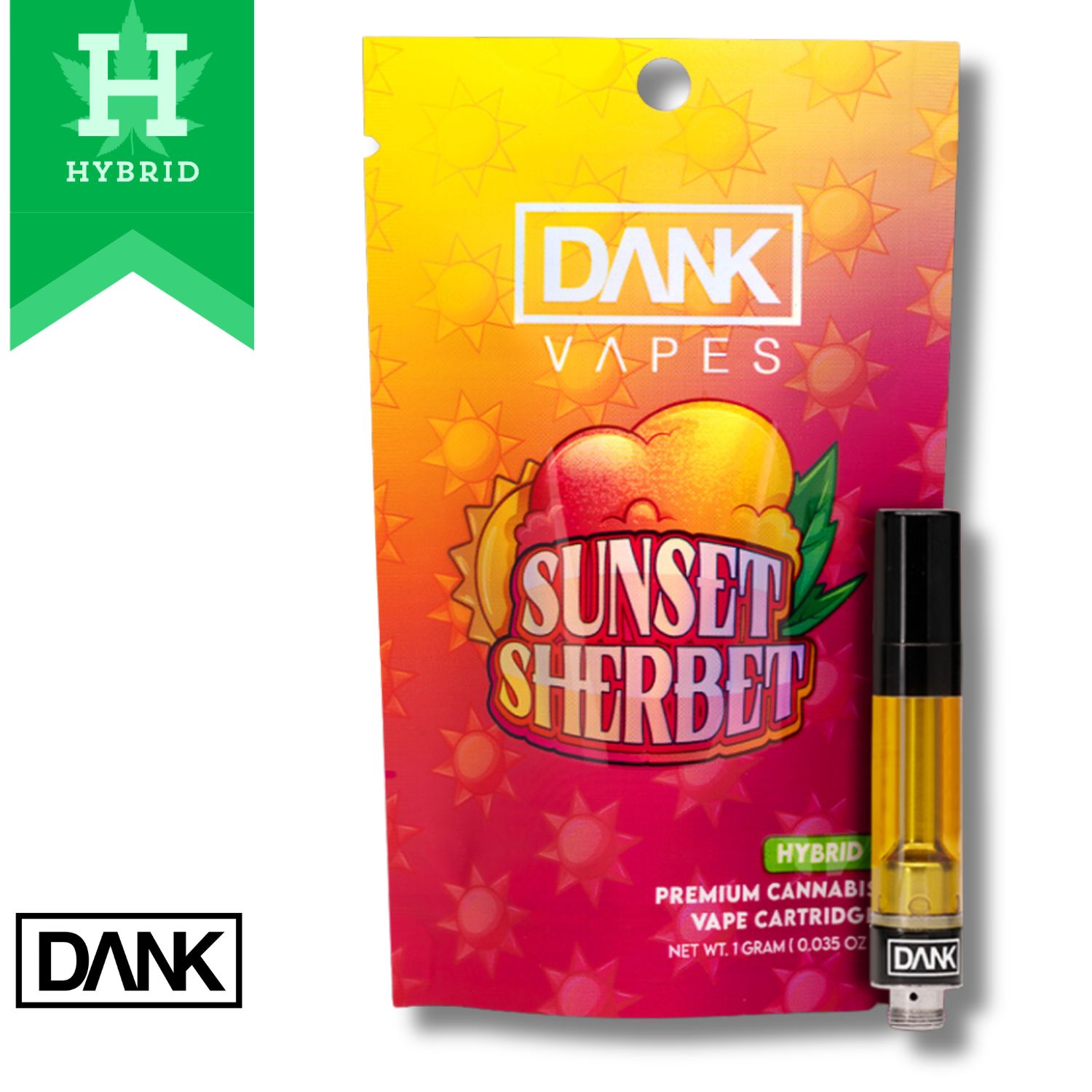 Photograph of product: Dank | Vaporizer | Cartridge 1.0g | 1pk | Sunset Sherbet | 1ml