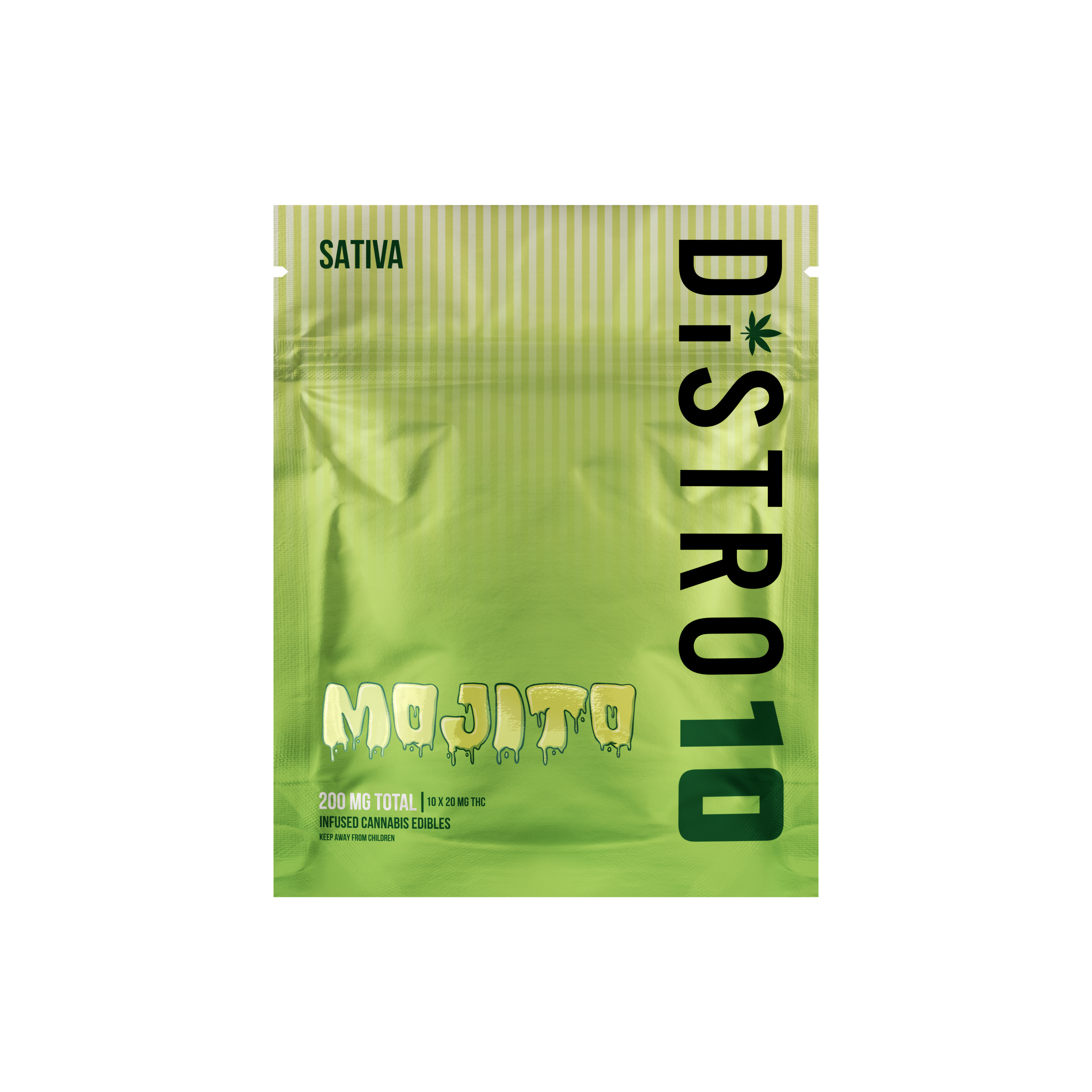 Photograph of product: Distro10 - 200MG Gummies - Mojito