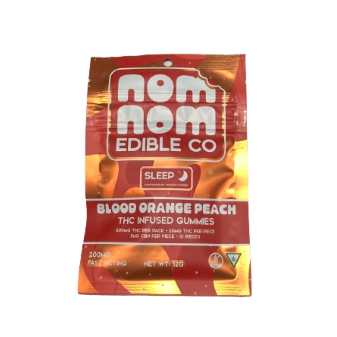 Photograph of Product: Nom Nom Edible Co - Gummies Sleep - Blood Orange Peach - 200mg