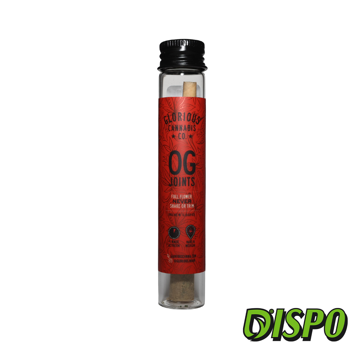 Photograph of product: Glorious - GMO x Sherb Crasher 1G Pre-Roll