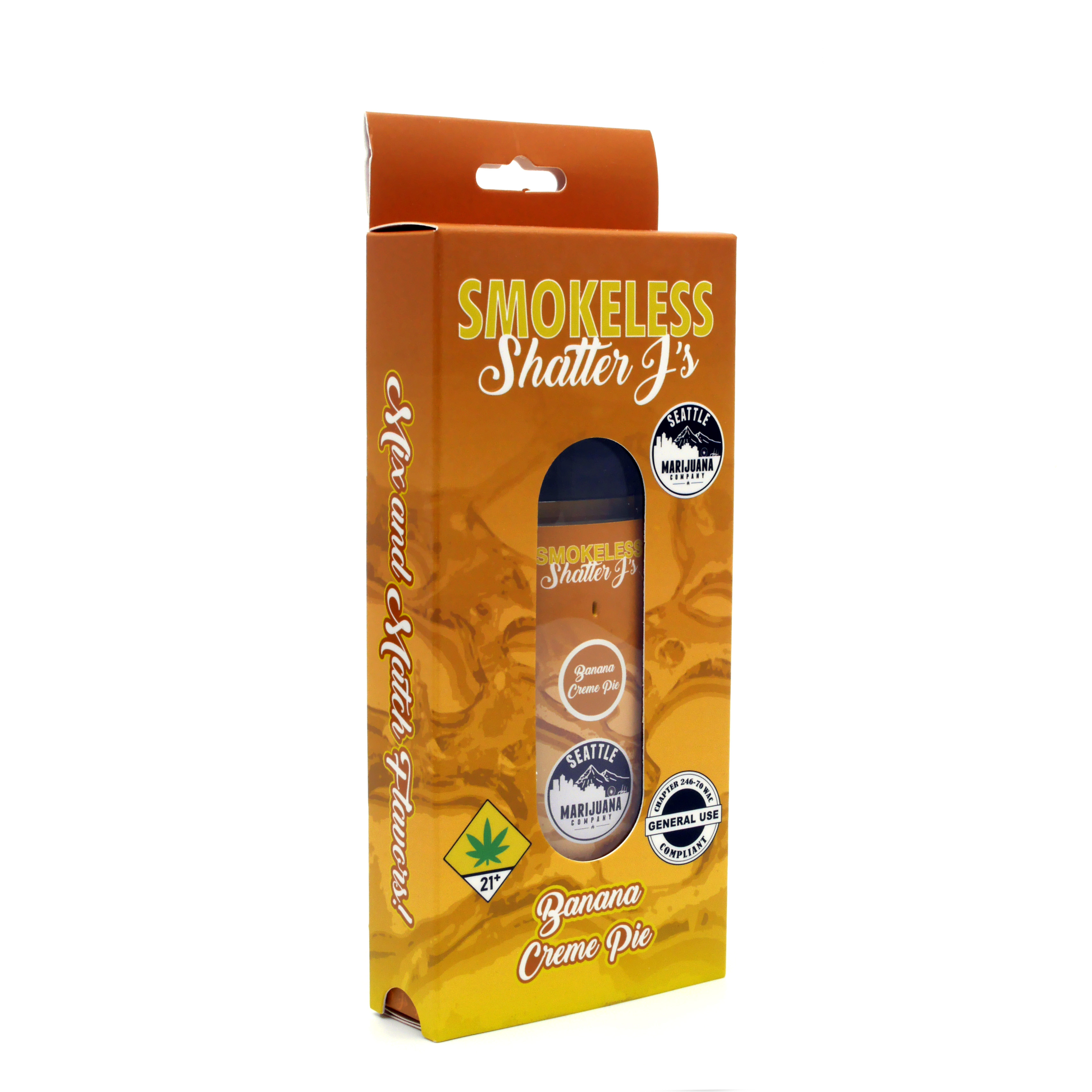 Photograph of product: Banana Cream Pie Shatter J's Disposable | 1g (DOH)