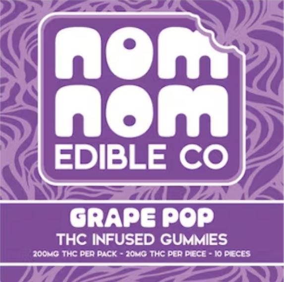Photograph of Product: Nom Nom Gummies - Grape Pop - 200mg