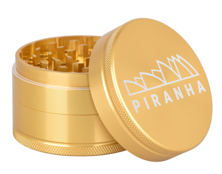 Photograph of product: Grinder - Piranha Grinder 2.5 inch 3pc Gold
