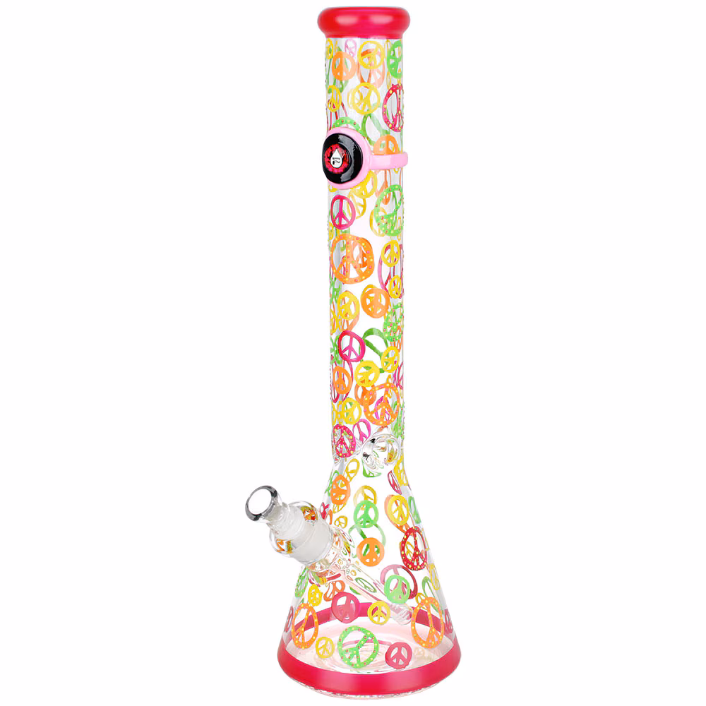 Photograph of product: Peacekeeper Glow In The Dark Beaker Water Pipe - 18" - 14mm F