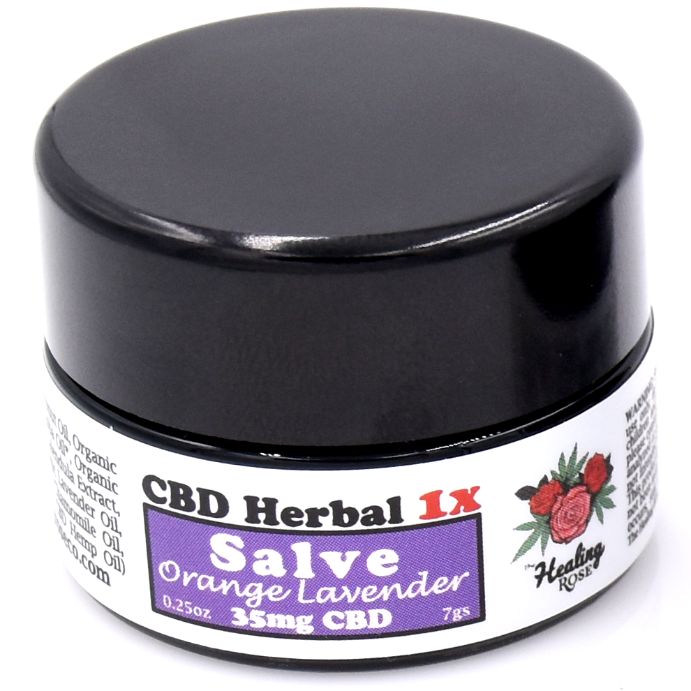 Photograph of product: Organic Orange Lavender Salve | Mini | 35mg CBD