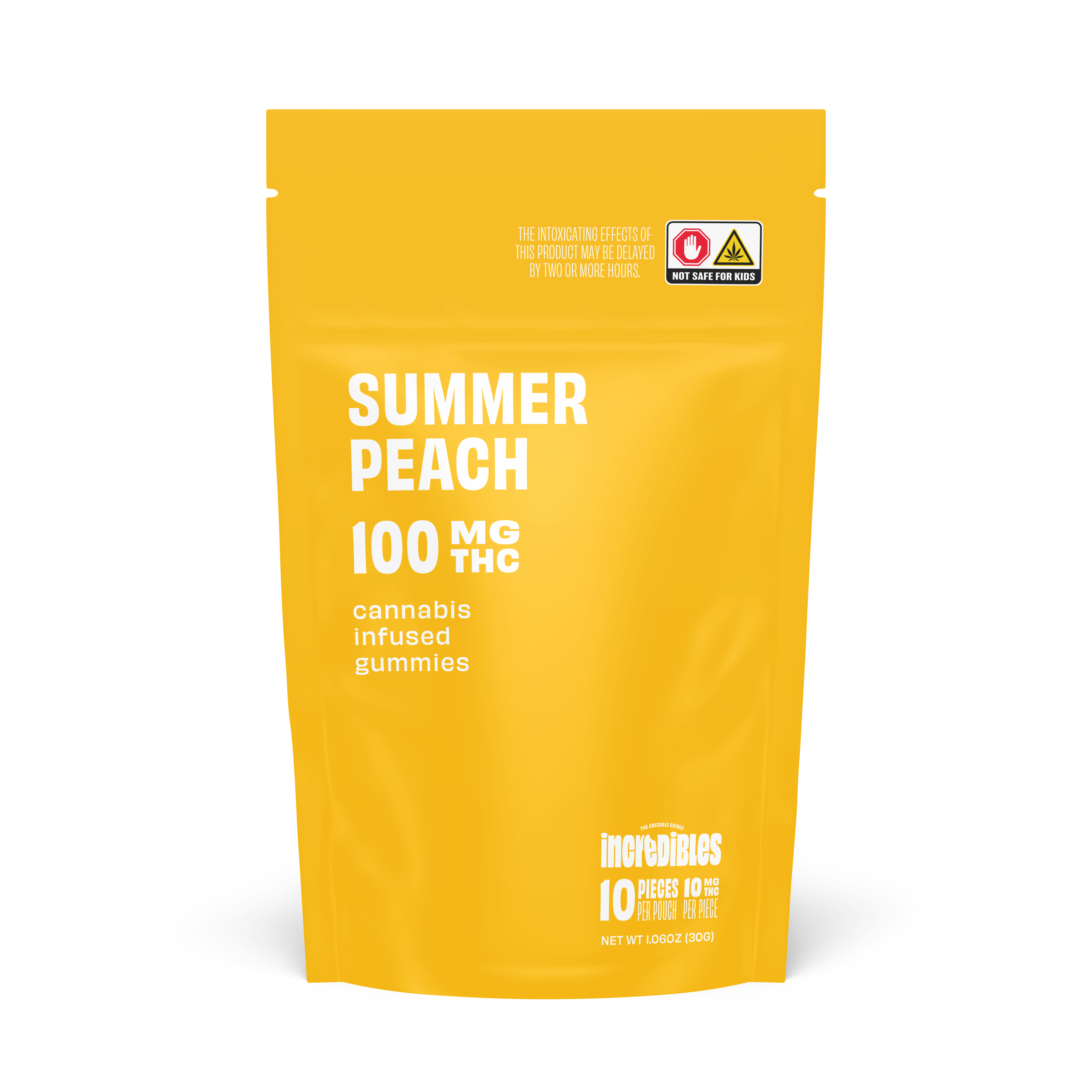 Photograph of product: Incredibles Gummies 10pk/100mg- Summer Peach