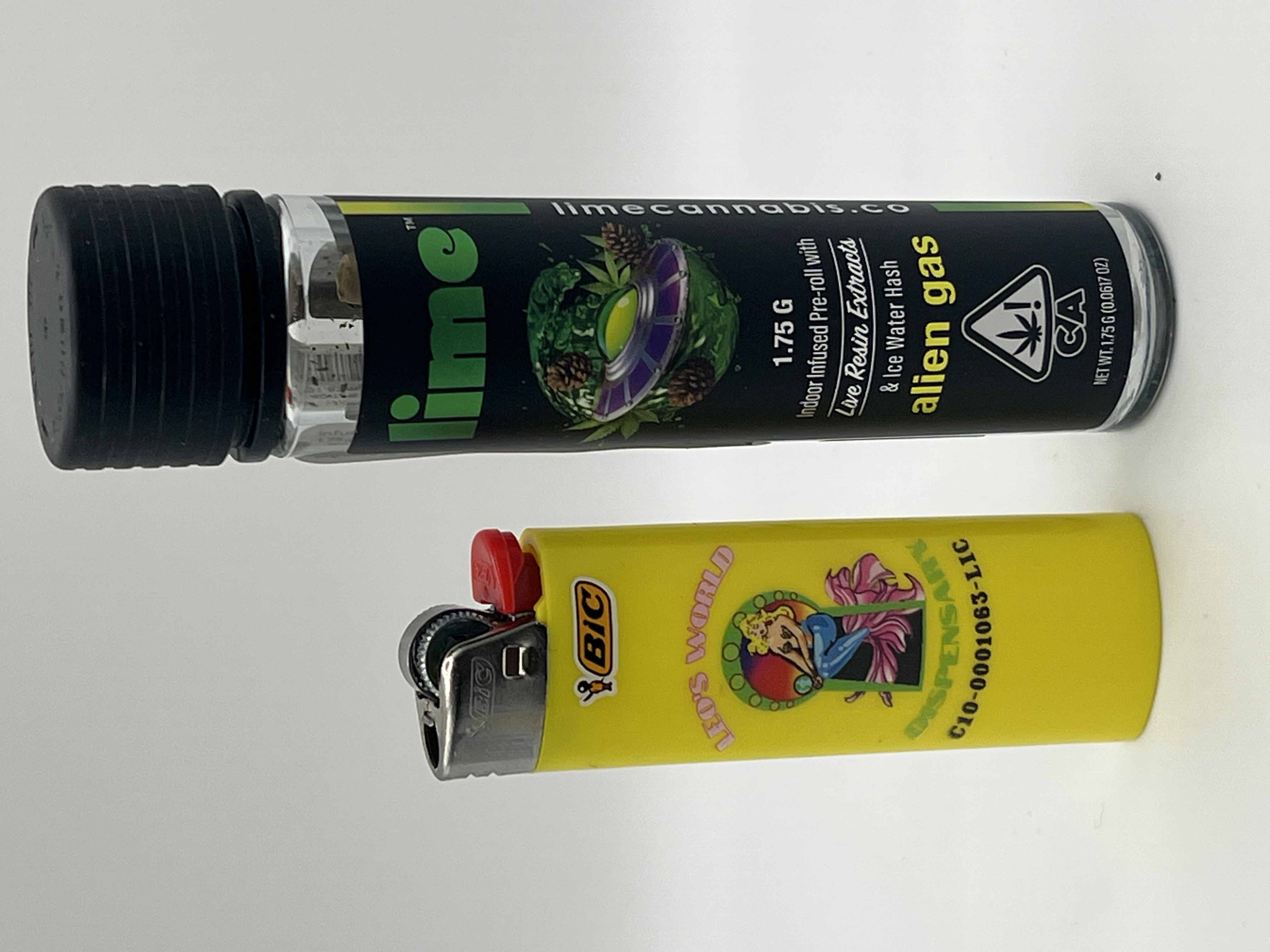 Photograph of product: Lime - Alien Gas Infused Pre Roll 1.75g