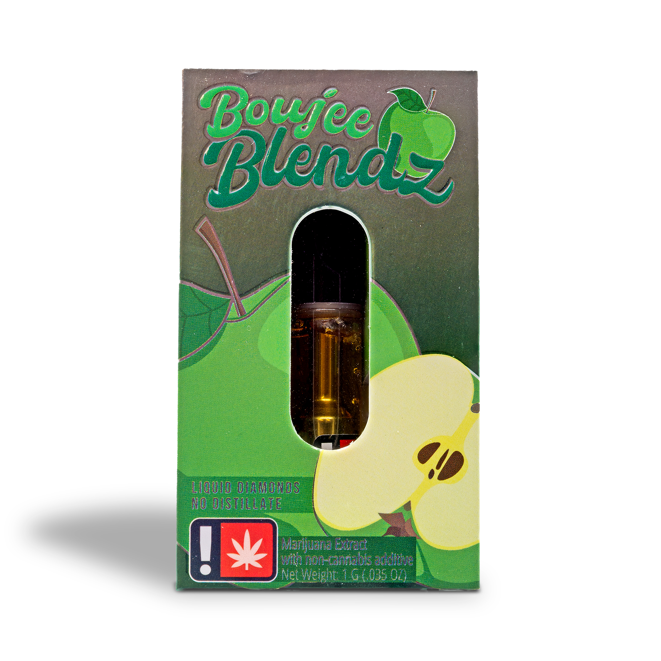 Photograph of product: Boujee Blendz - Green Apple Flavored Liquid Diamond Cart