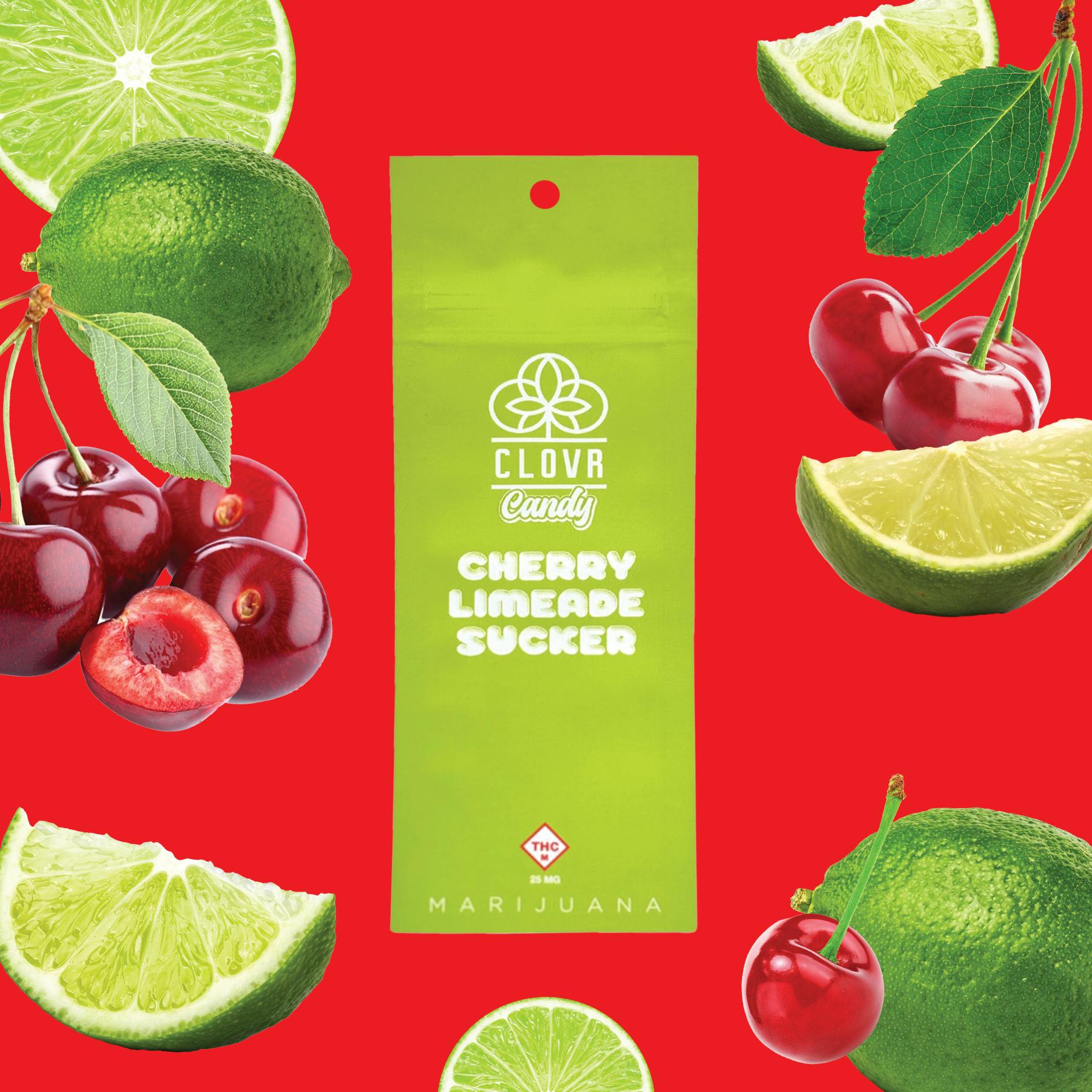 Photograph of product: Cherry Limeade - Sugar-Free Sucker - 25mg