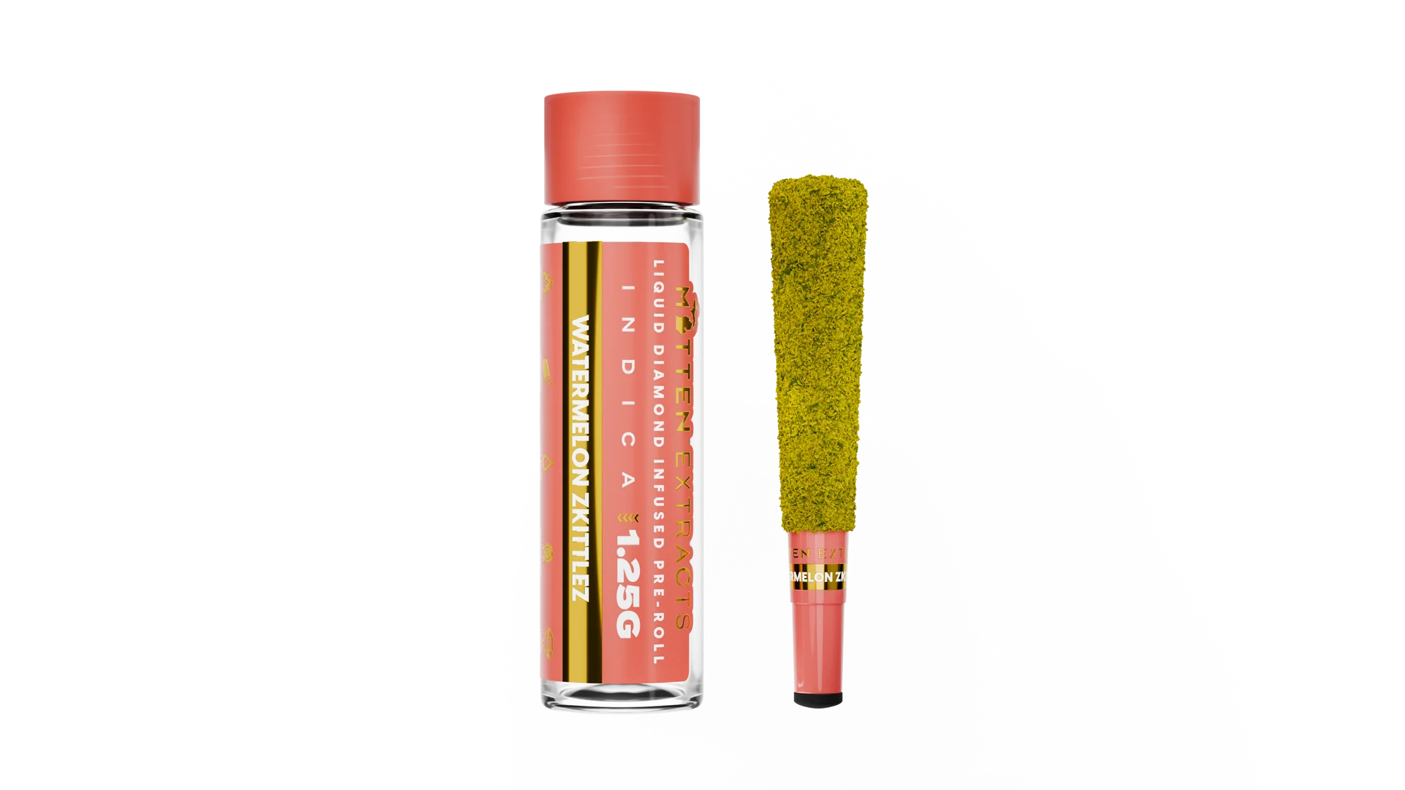 Photograph of product: Mitten Extracts - 1.25g Infused Preroll - Watermelon Zkittlez Oui'd