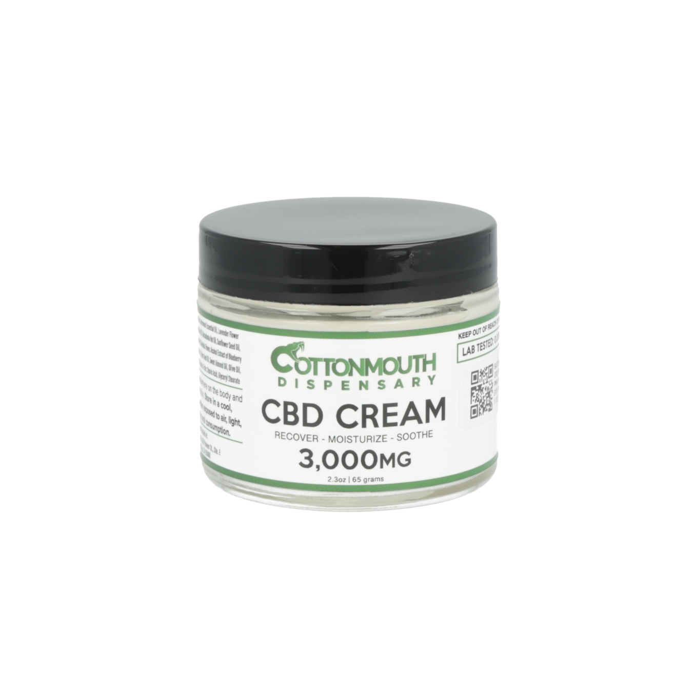 Photograph of product: Cottonmouth | CBD Moisturizing/Pain Cream | 3000mg