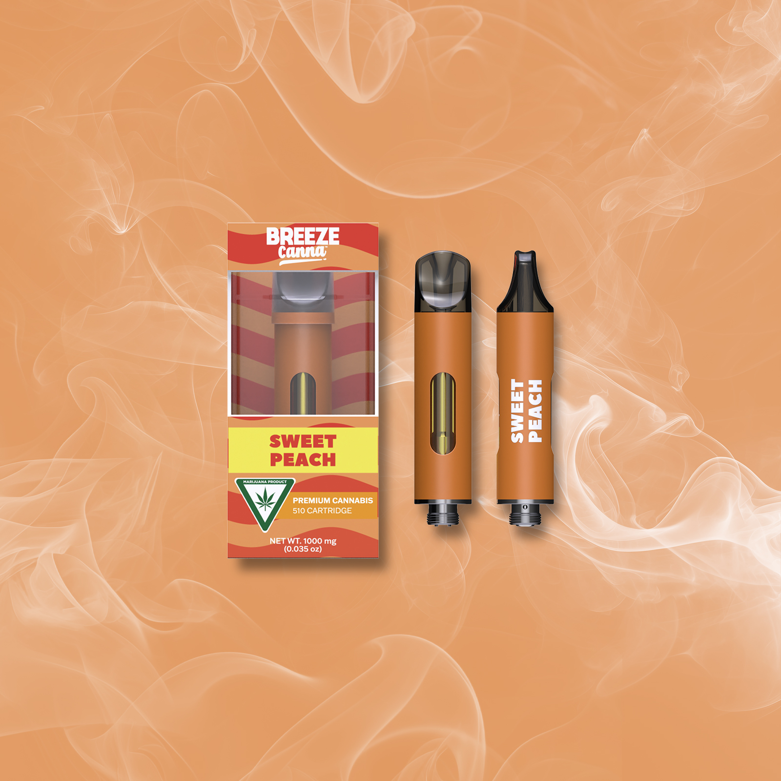 Photograph of product: Breeze - Peach Rings 1G Cartridge