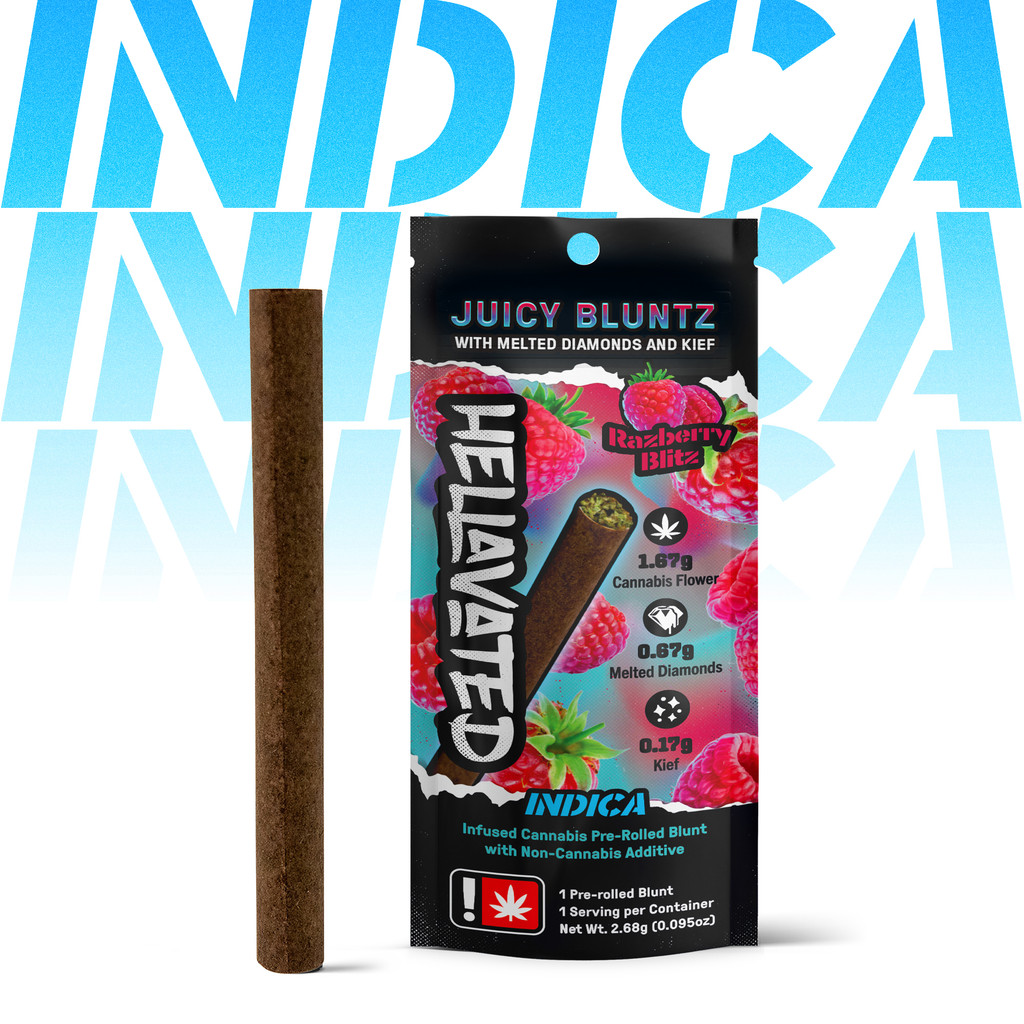 Photograph of product: Hellavated | Juicy Bluntz Infused | Raspberry Blitz