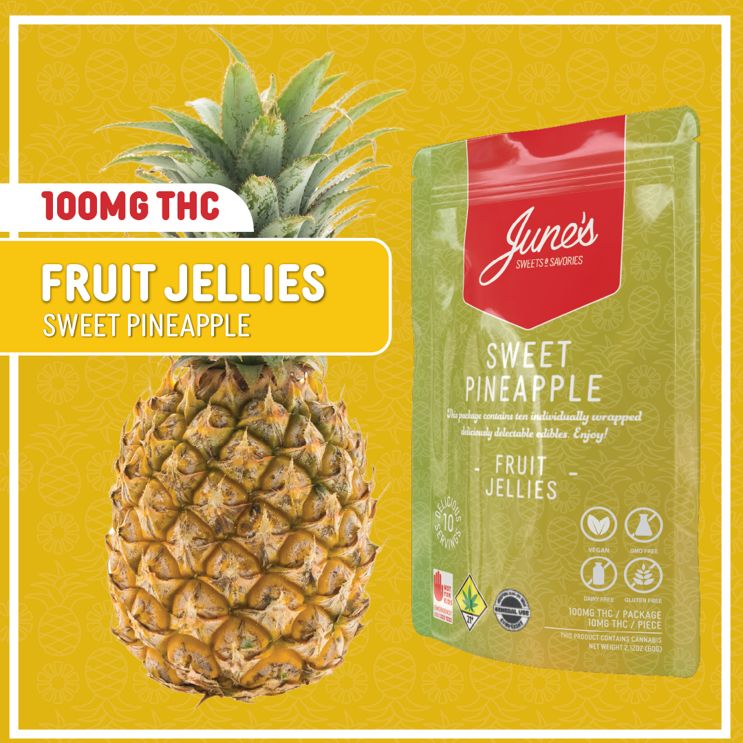 Photograph of Product: Sweet Pineapple Fruit Jellies 100mg