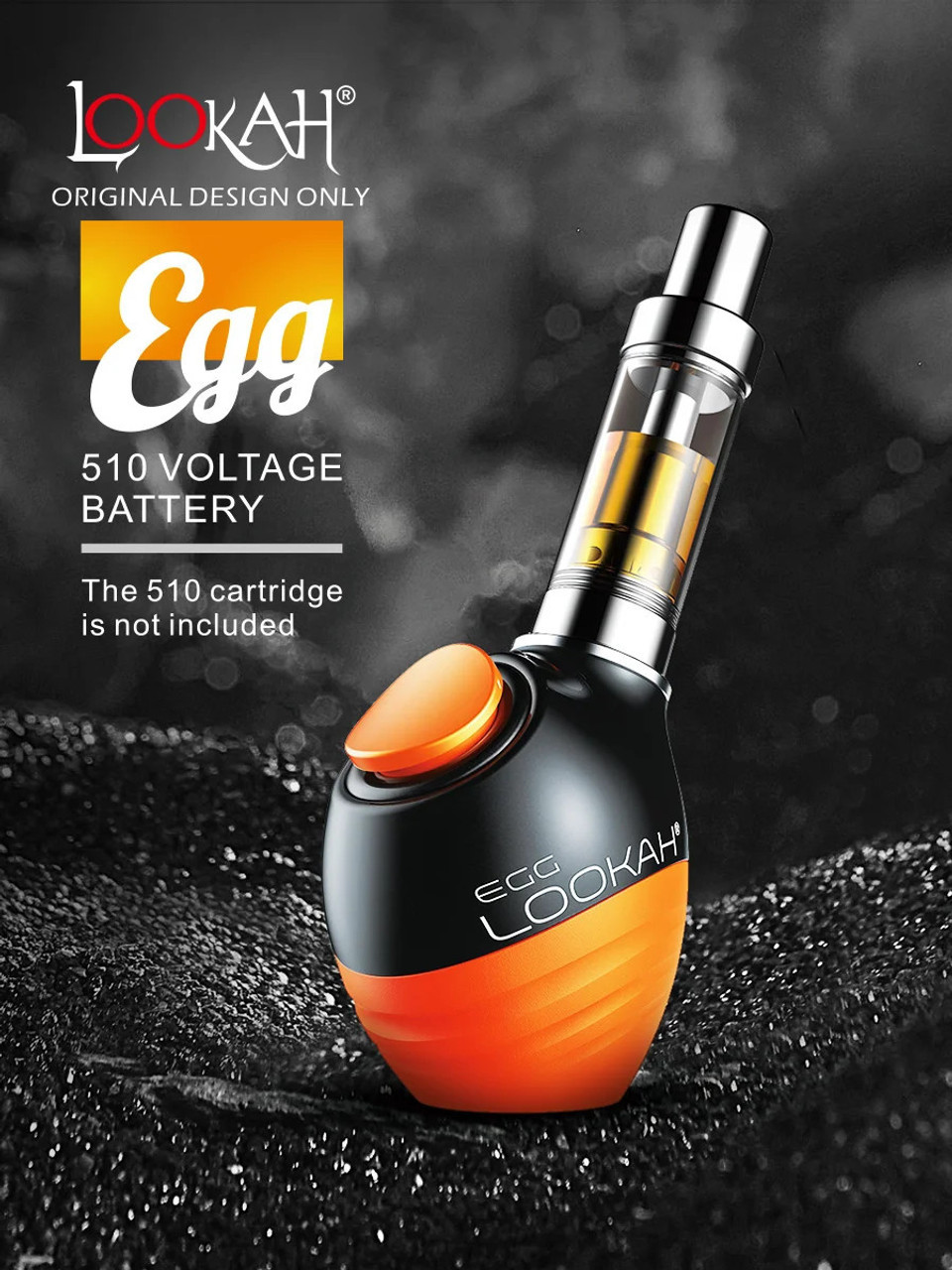 Photograph of product: Lookah - ORANGE - Egg Cartridge Battery
