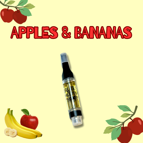 Photograph of product: Apples & Bananas - 1g Cartridge Vape -Brute's Roots - REC