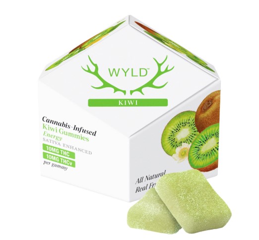 Photograph of product: Gummies | Kiwi | 1:1 (TH-oui:TH-ouiV) | 10 Pieces x 10mg