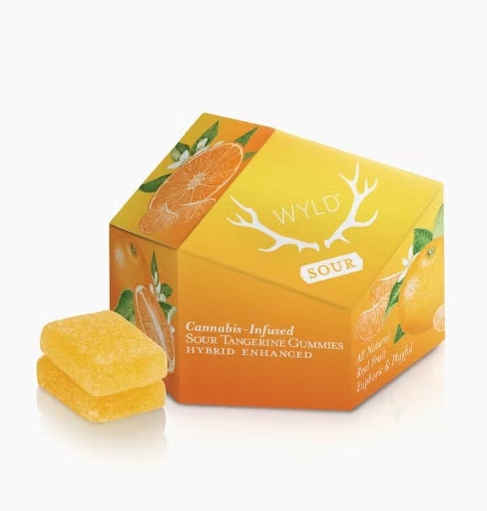 Photograph of product: WYLD - 100mg Gummies - Sour Tangerine(H)