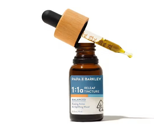 Photograph of product: Papa & Barkley 450mg Releaf Tincture CBD:TH-oui 1:1a