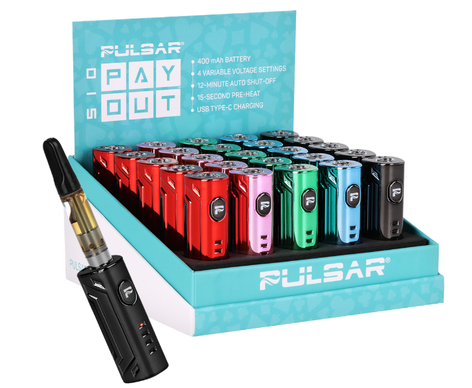 Photograph of product: Pulsar Payout 3.0 Full Voltage Control Vape Battery | 550mAh | A1252