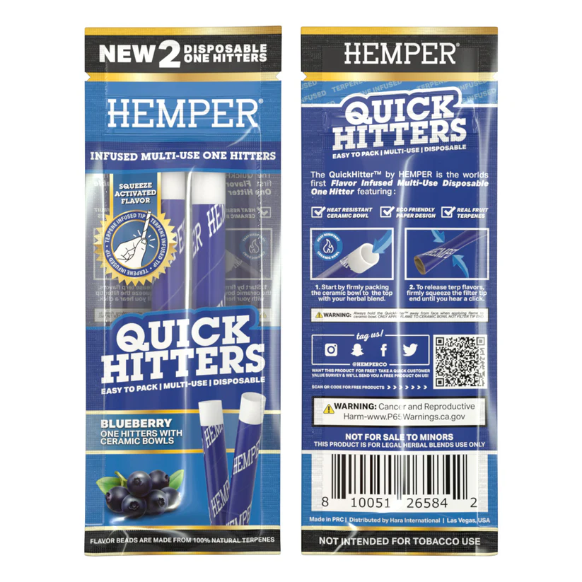 Photograph of product: Hemper Quick Hitters Blueberry 2 pack